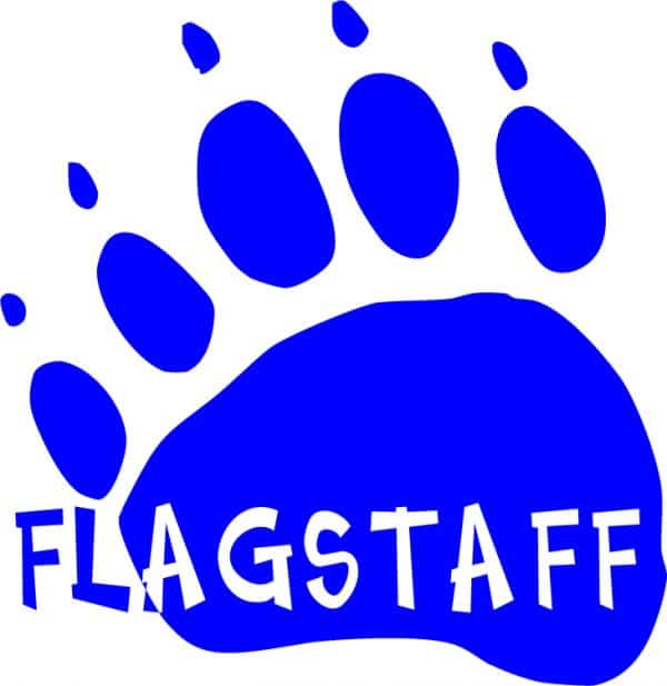 Arizona Flagstaff Bear Paw Vinyl Sticker