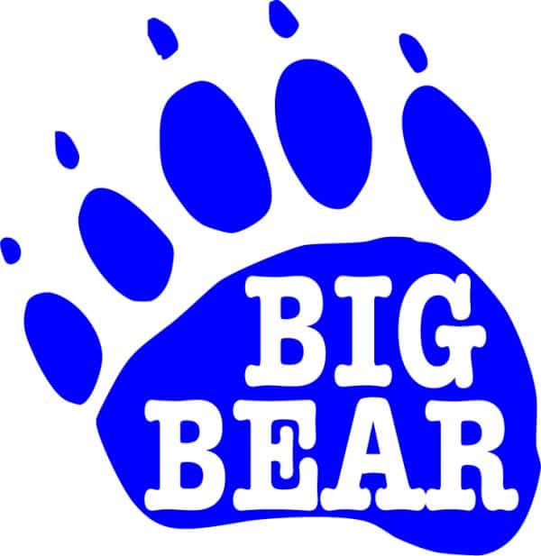 Big Bear 5 Paw Vinyl Sticker