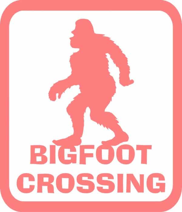 Big Bear Bigfoot Crossing Vinyl Sticker