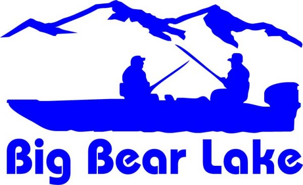 Big Bear Lake Fishing Boat Vinyl Sticker