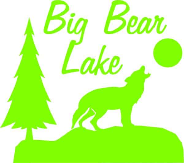 Big Bear Lake Wolf Vinyl Sticker