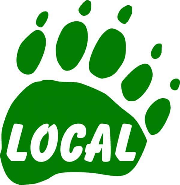 Local Bear Paw Vinyl Sticker