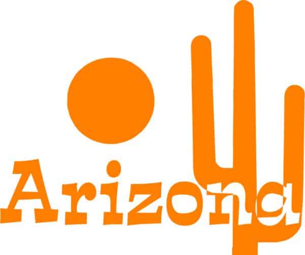 Arizona Cactus Vinyl Sticker