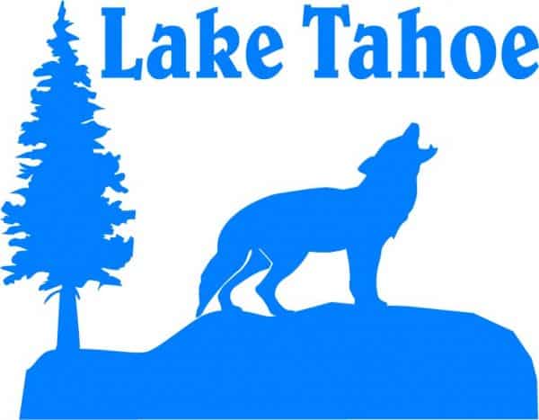 Lake Tahoe Wolf Sticker