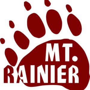 Washington Mt Rainier Paw Vinyl Sticker