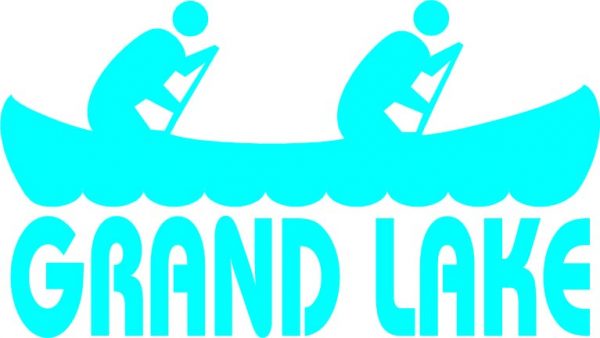 Oklahoma Grand Lake O Cherokees Canoe Vinyl Sticker