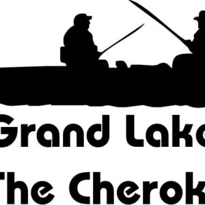 Oklahoma Grand Lake O Cherokees Fishing Boat Vinyl Sticker