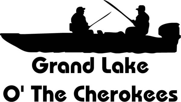 Oklahoma Grand Lake O Cherokees Fishing Boat Vinyl Sticker