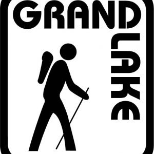 Oklahoma Grand Lake O Cherokees Backpacker Vinyl Sticker