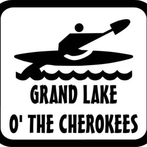 Oklahoma Lake O Cherokees Kayak Vinyl Sticker