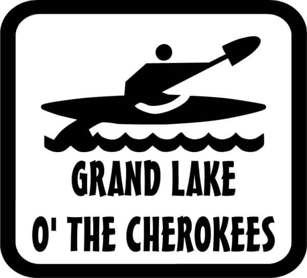 Oklahoma Lake O Cherokees Kayak Vinyl Sticker