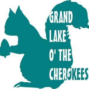 Oklahoma Grand Lake O Cherokees Squirrel Vinyl Sticker