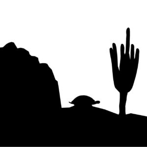Arizona Desert Scene Vinyl Sticker