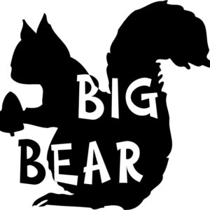Big Bear Squirrel Vinyl Sticker