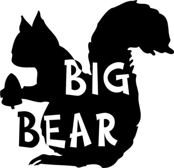 Big Bear Squirrel Vinyl Sticker