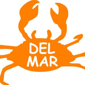 Del Mar Beach Crab Vinyl Sticker