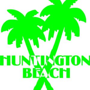 Huntington Beach Palm Trees Vinyl Sticker