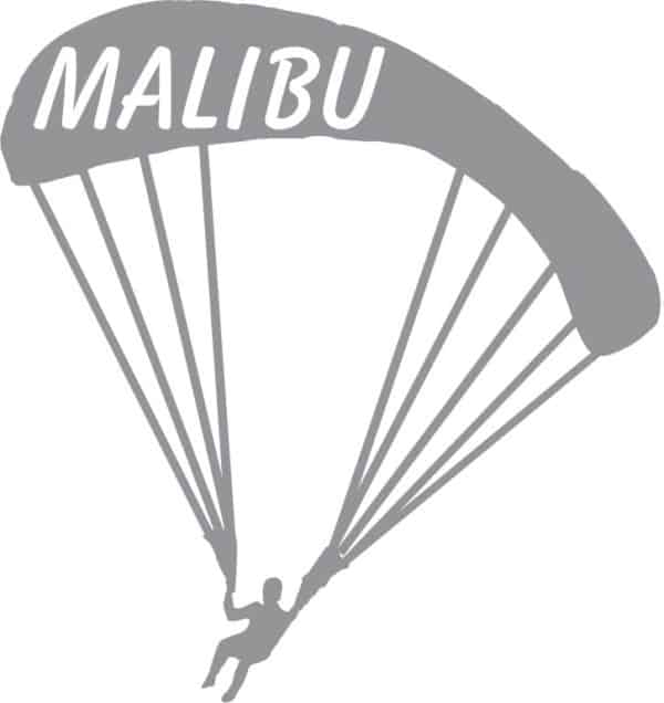 Malibu Beach Parasail Vinyl Sticker