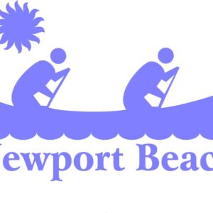 Newport Beach Canoe Vinyl Sticker