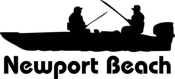 Newport Beach Fishing Vinyl Sticker