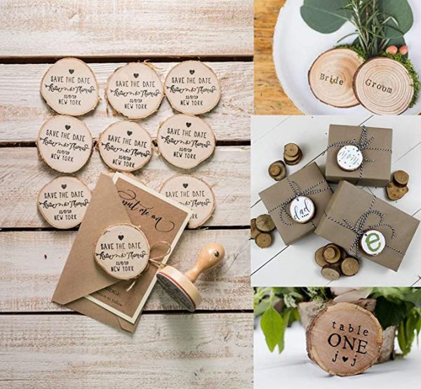Wood keychains with custom lettering - Image 2