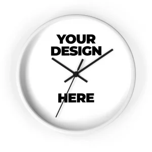 Custom photo clocks available in gold, silver, white, black and red